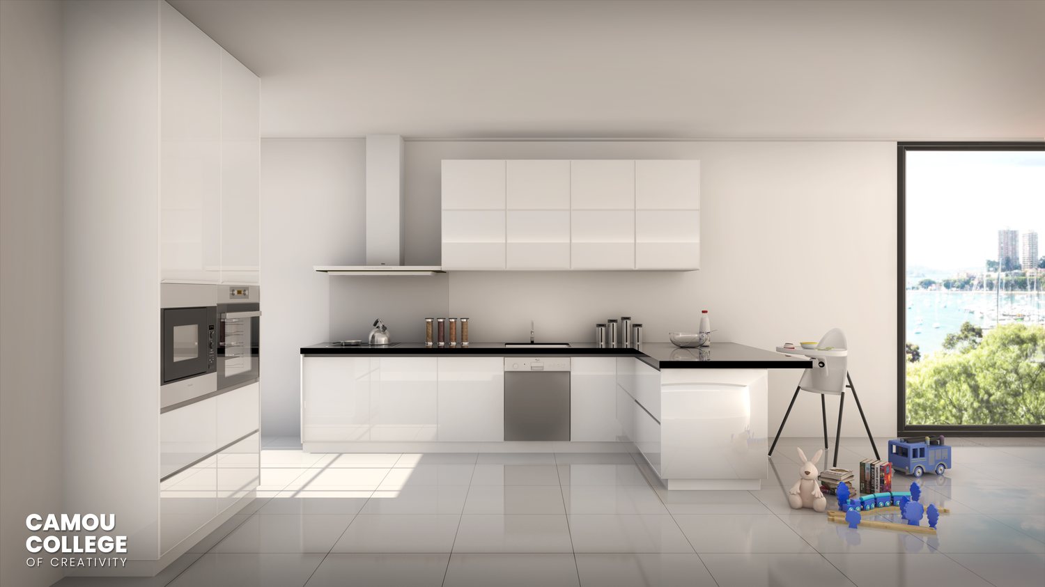 Interior space visualisation - Camou 3D Design student work