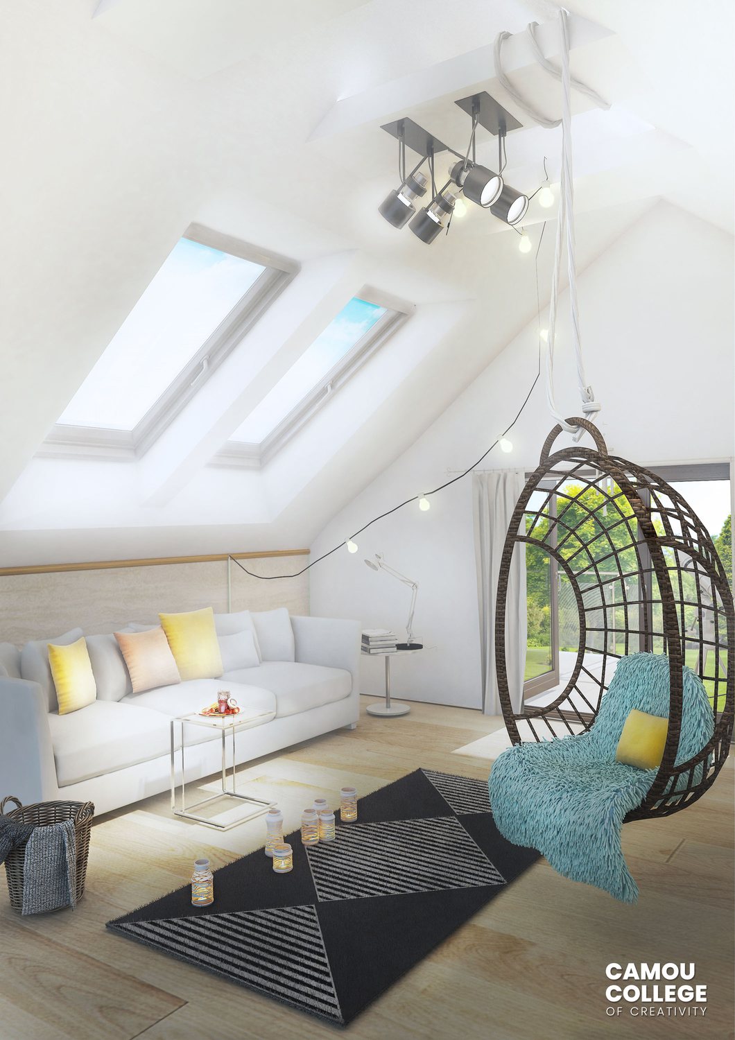Interior space visualisation - Camou 3D Design student work