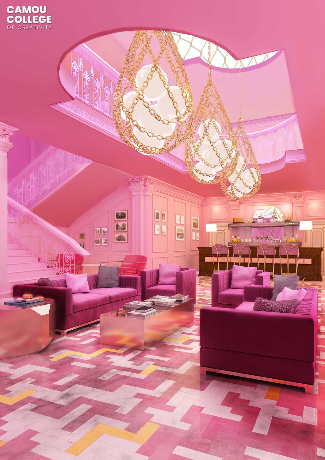Interior space visualisation - Camou 3D Design student work