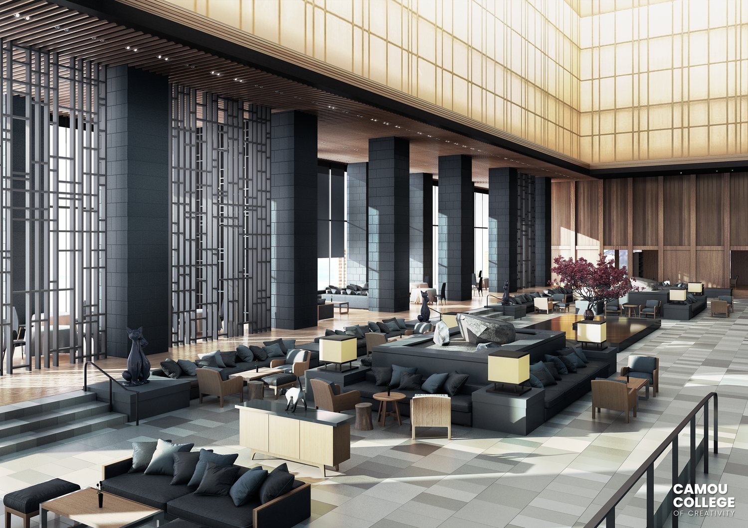 Interior space visualisation - Camou 3D Design student work