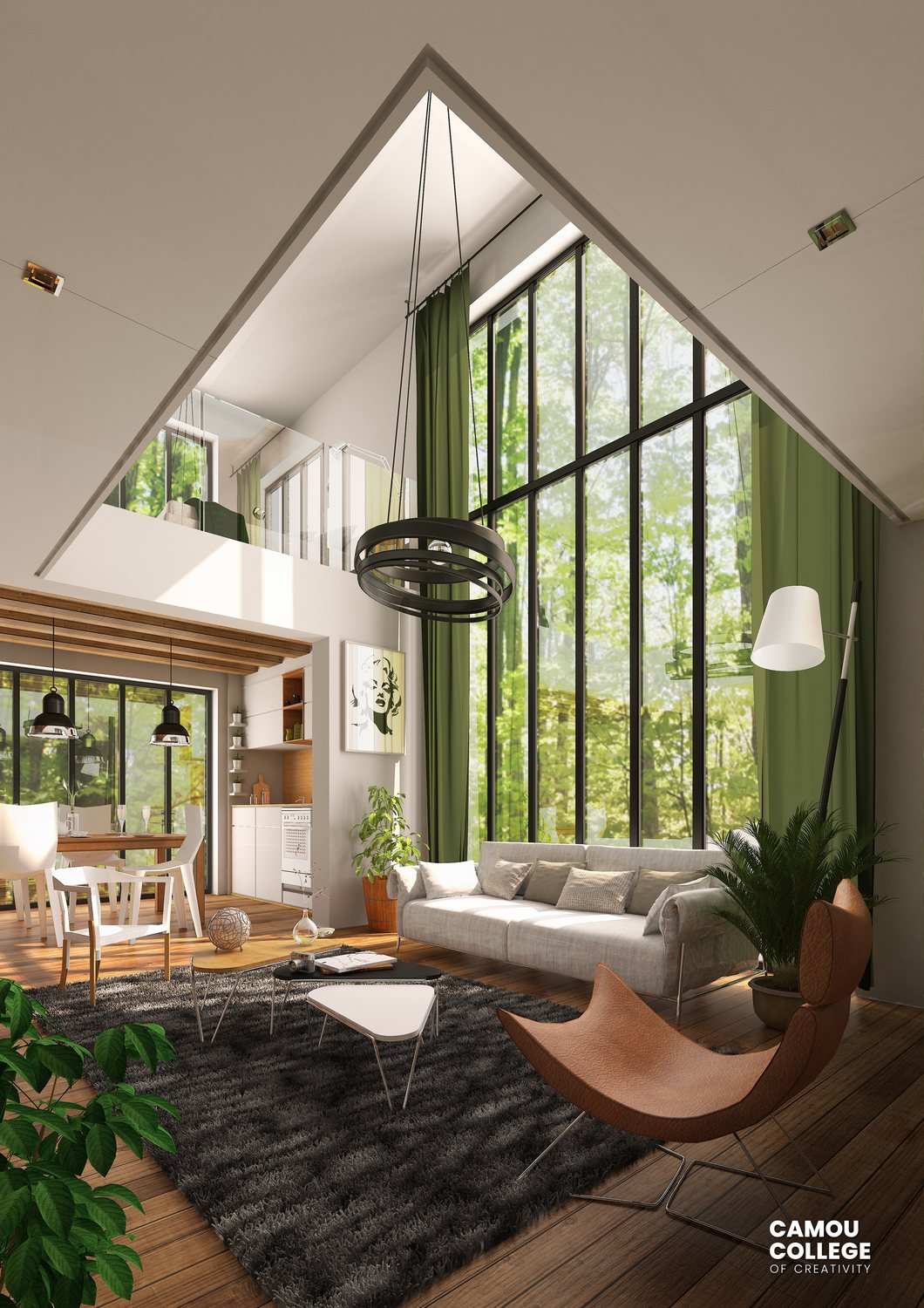 Interior space visualisation - Camou 3D Design student work