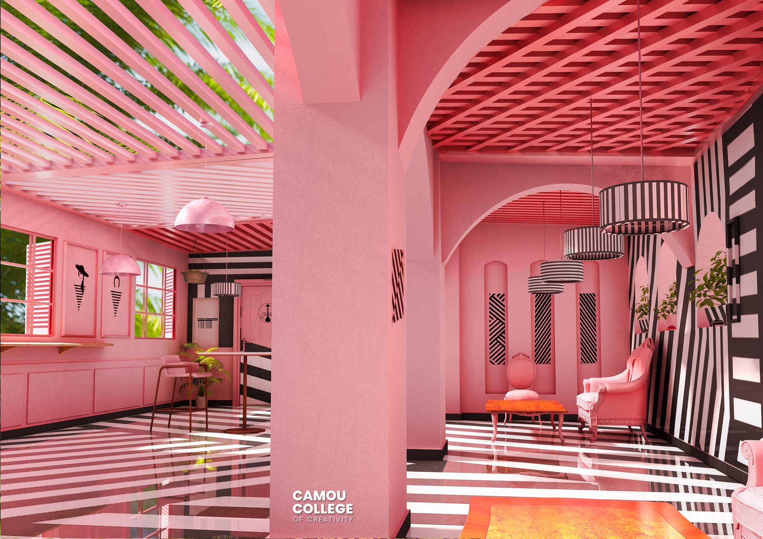 Interior space visualisation - Camou 3D Design student work