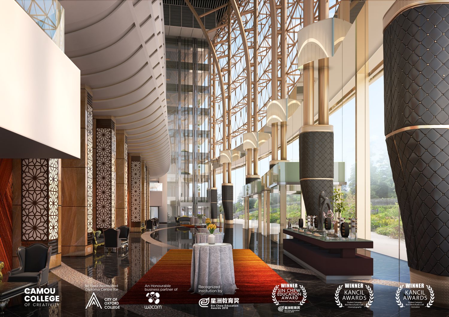 Interior space visualisation - Camou 3D Design student work
